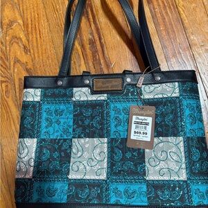 Wrangler Turquoise and Black Women's Tote
